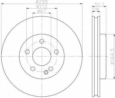 HELLA PAGID 8dd355119591 -  Тормозной диск